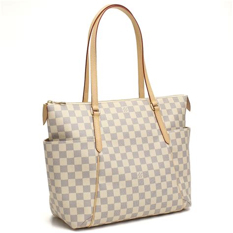 louis vuitton cream checkered bag|Louis Vuitton checkered tote bag.